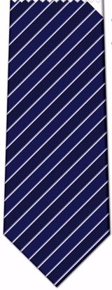 Picture of 100% SILK WOVEN - BLUE WITH PURPLE/WHITE STRIPES