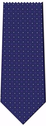 Picture of 100% SILK WOVEN - BLUE WITH WHITE/PURPLE DOTS
