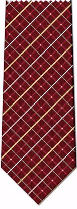 Picture of 100% SILK WOVEN - BURGANDY PLAID