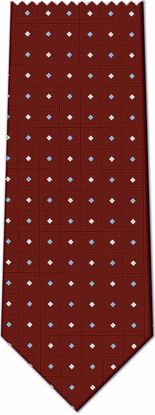 Picture of 100% SILK WOVEN - BURGANDY WITH DOTS