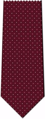 Picture of 100% SILK WOVEN - BURGANDY WITH WHITE/PINK DOTS