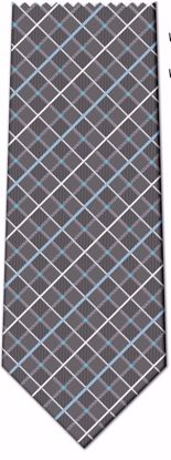 Picture of 100% SILK WOVEN - GRAY PLAID