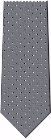 Picture of 100% SILK WOVEN - GRAY WITH BLACK/WHITE LINES