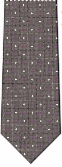 Picture of 100% SILK WOVEN - GRAY WITH DOTS