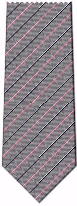 Picture of 100% SILK WOVEN - GRAY WITH PINK/BLACK STRIPES