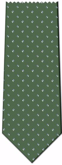 Picture of 100% SILK WOVEN - GREEN WITH LIGHT BLUE/WHITE LINES