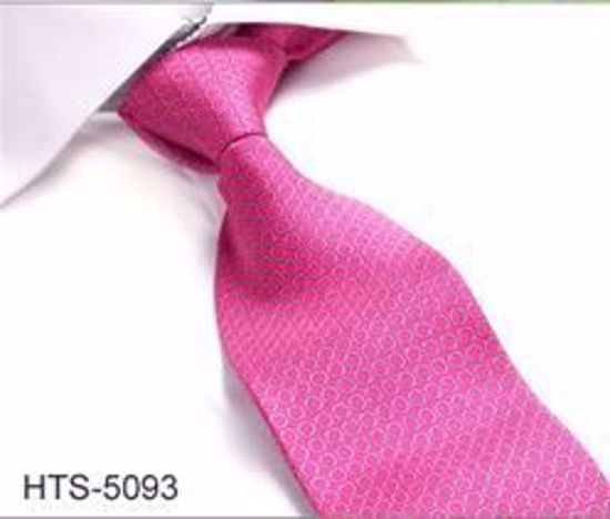 Picture of 100% SILK WOVEN MULTI-COLOR DOT TIE - DARK PINK