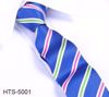 Picture of 100% SILK WOVEN MULTI-COLOR STRIPE TIE - BLUE