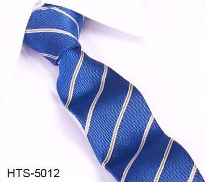 Picture of 100% SILK WOVEN MULTI-COLOR STRIPE TIE - BLUE