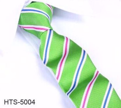 Picture of 100% SILK WOVEN MULTI-COLOR STRIPE TIE - GREEN