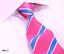 Picture of 100% SILK WOVEN MULTI-COLOR STRIPE TIE - PINK/BLUE STRIPE