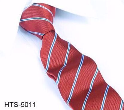 Picture of 100% SILK WOVEN MULTI-COLOR STRIPE TIE - RED