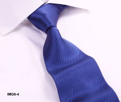 Picture of 100% SILK WOVEN SOLID TIE - DARK BLUE