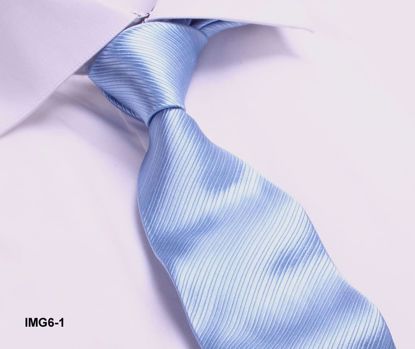 Picture of 100% SILK WOVEN SOLID TIE - LIGHT BLUE