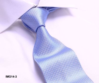 Picture of 100% SILK WOVEN SOLID TIE - LIGHT BLUE