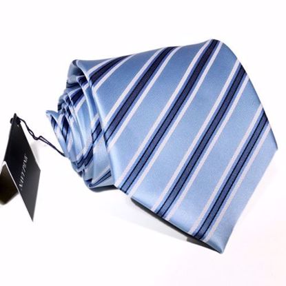 Picture of 100% SILK WOVEN STRIPE - BLUE