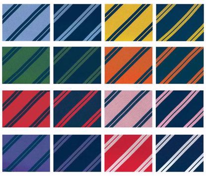 Picture of 100% SILK WOVEN STRIPE-16 COLOR  COMBINATIONS TO CHOOSE FROM