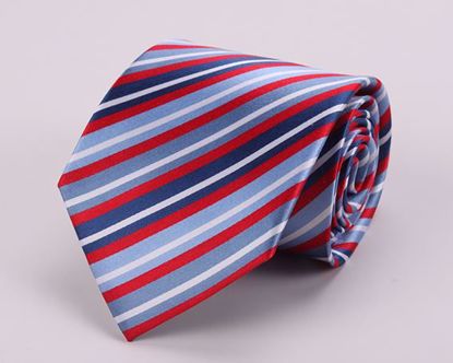 Picture of Blue - 100% SILK WOVEN STRIPE NECKTIE