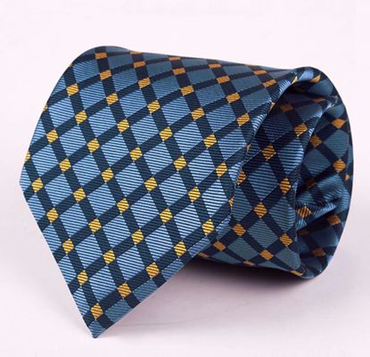 Picture of BLUE - 100% SILK WOVEN TEXTURED NECKTIE