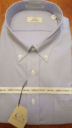 Picture of Fine Line Stripe Button Down Wrinkle Free