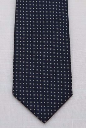 Picture of Navy - 100% SILK WOVEN MICRO NEAT NECKTIE