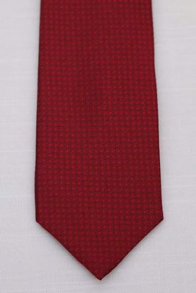 Picture of Red - 100% SILK WOVEN MICRO TEXTURED SOLID NECKTIE