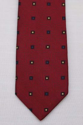 Picture of Red - 100% SILK WOVEN TEXTURED NEAT NECKTIE