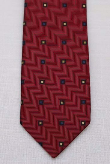 Picture of Red - 100% SILK WOVEN TEXTURED NEAT NECKTIE