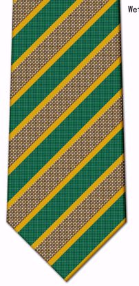 Picture of 100% SILK WOVEN TEXTURED GREEN AND GOLD STRIPE NECKTIE - copy