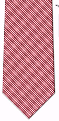 Picture of 100% SILK WOVEN  - RED/WHITE